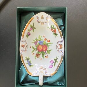 Vibrant Floral Porcelain Serving Platter Candy Dish 4604